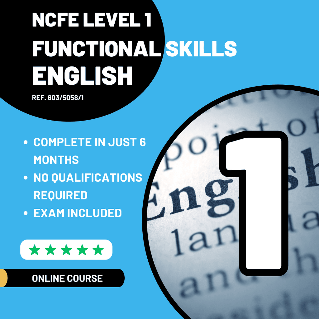 NCFE Level 1 Functional Skills English – Online Course