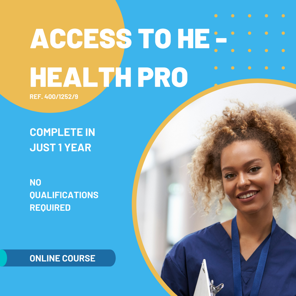Online access to HE diploma health professionals course. Get to university without A Levels home study distance learning